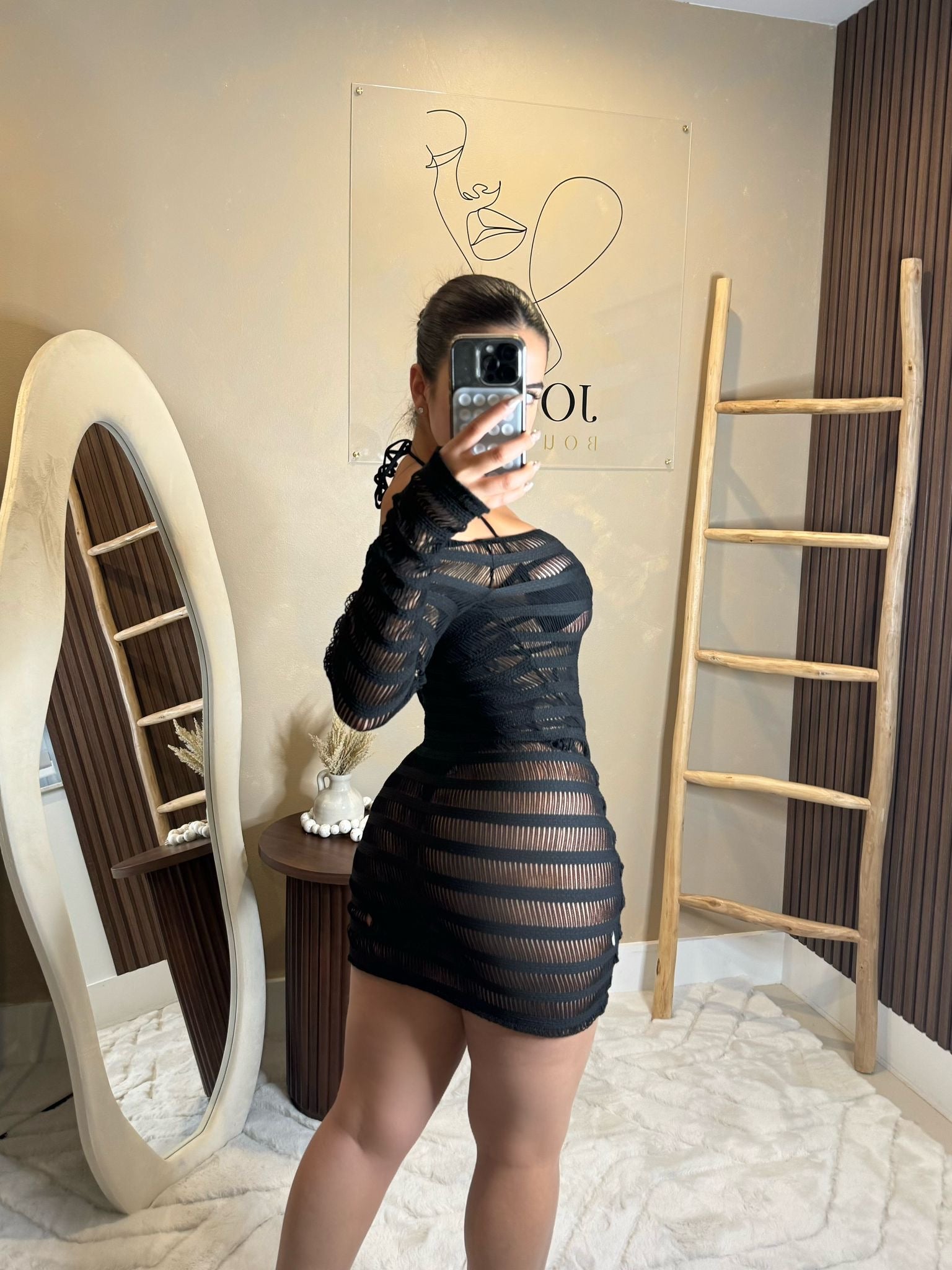 Sea Elegance Cover Up Dress Black