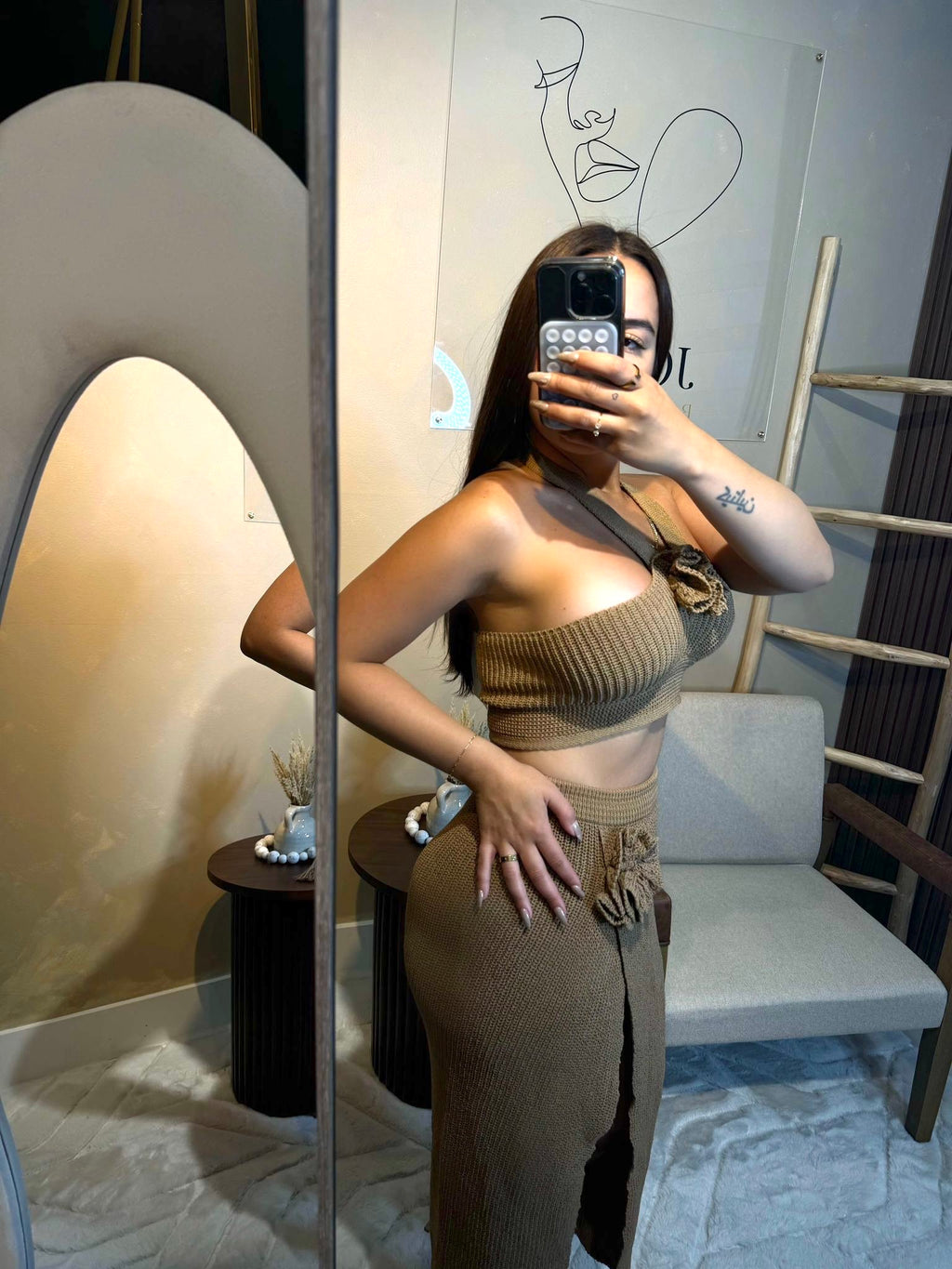 Monique Knit Skirt Set