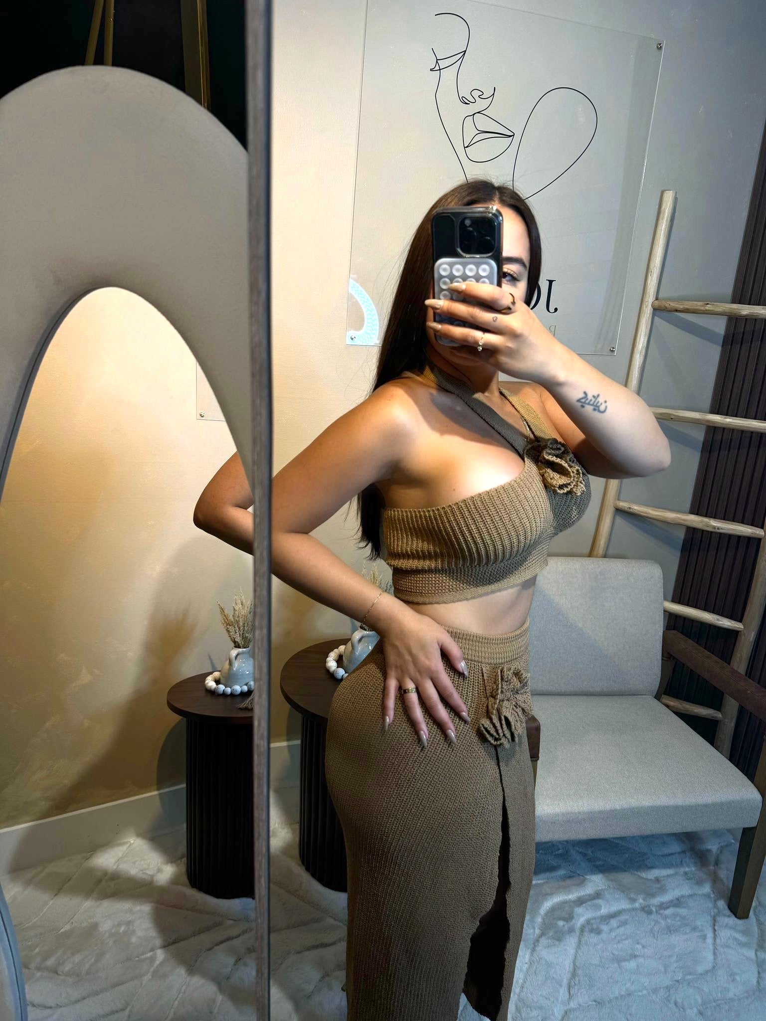 Monique Knit Skirt Set