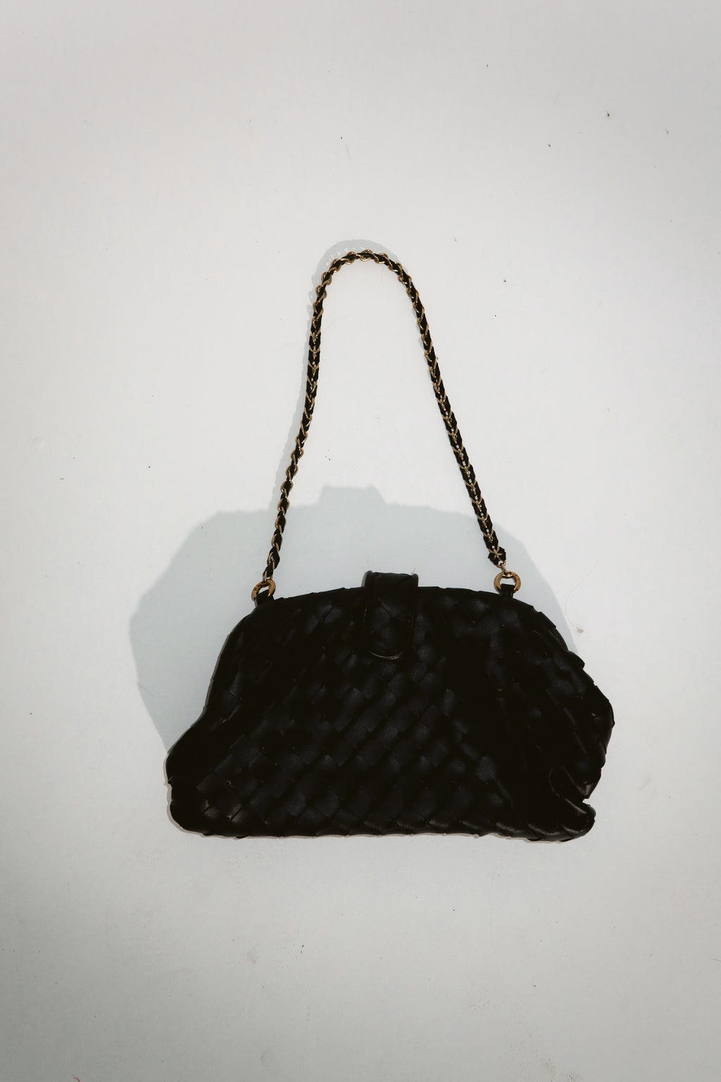 Noir Woven Shoulder Bag