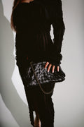 Noir Woven Shoulder Bag