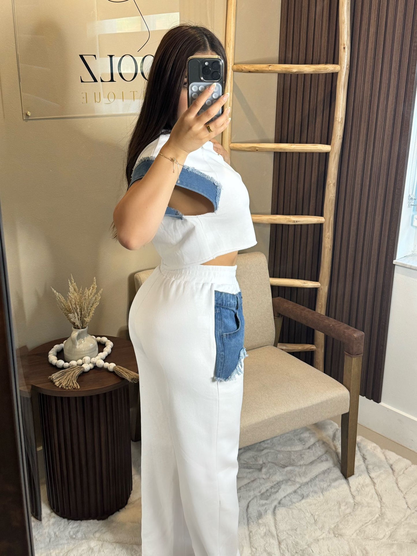 Play Back Denim Set